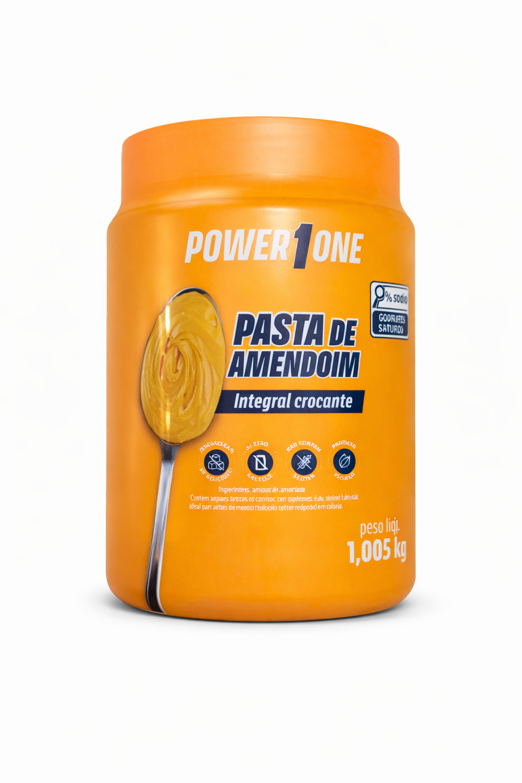 Pasta de Amendoim Integral Crocante 1,005kg Power1One