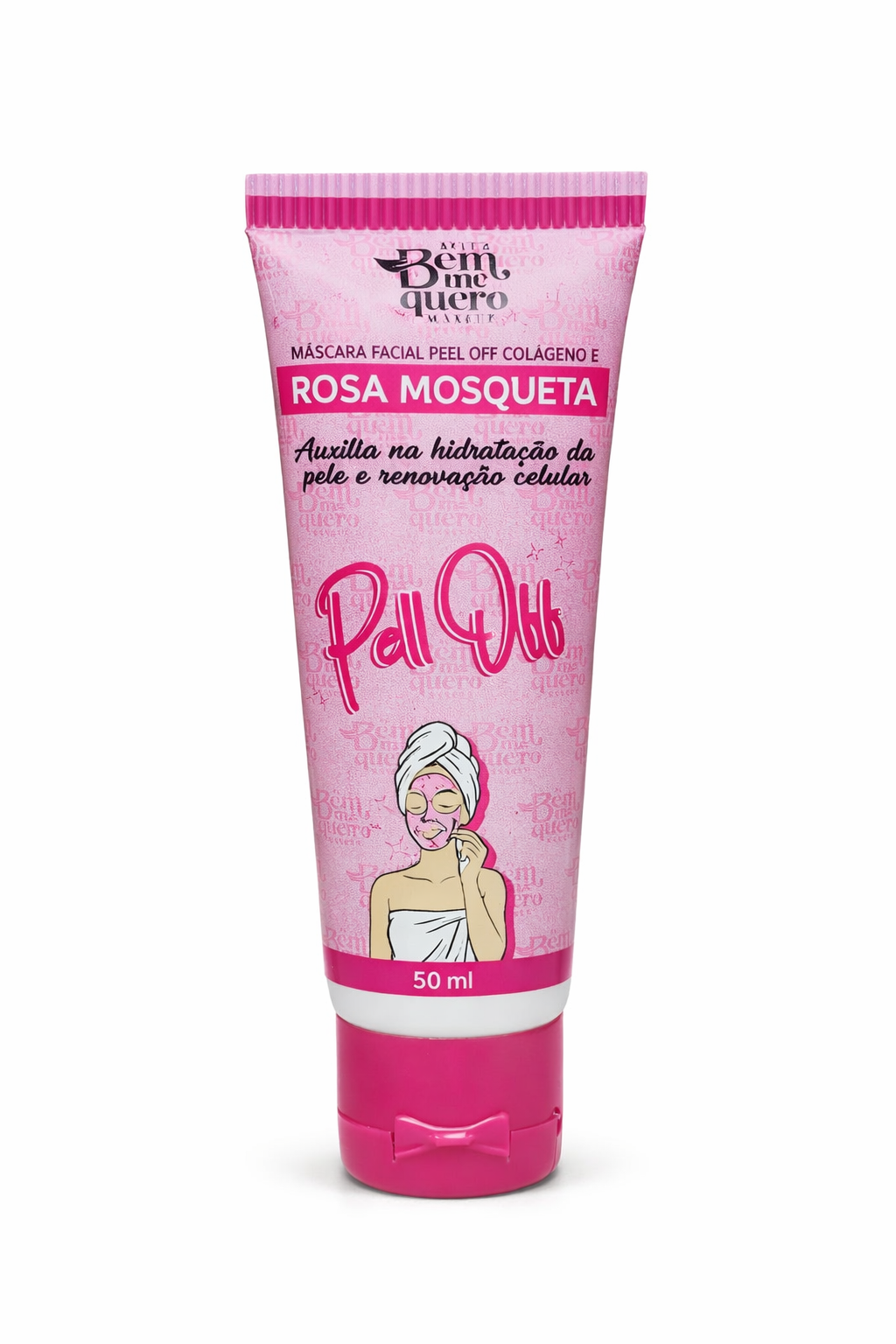 Máscara Facial Peel Off Rosa Mosqueta 50ml Bem Me Quero