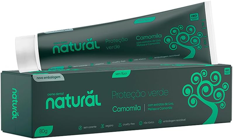 Creme Dental Natural Uva, Melissa e Camomila 80G