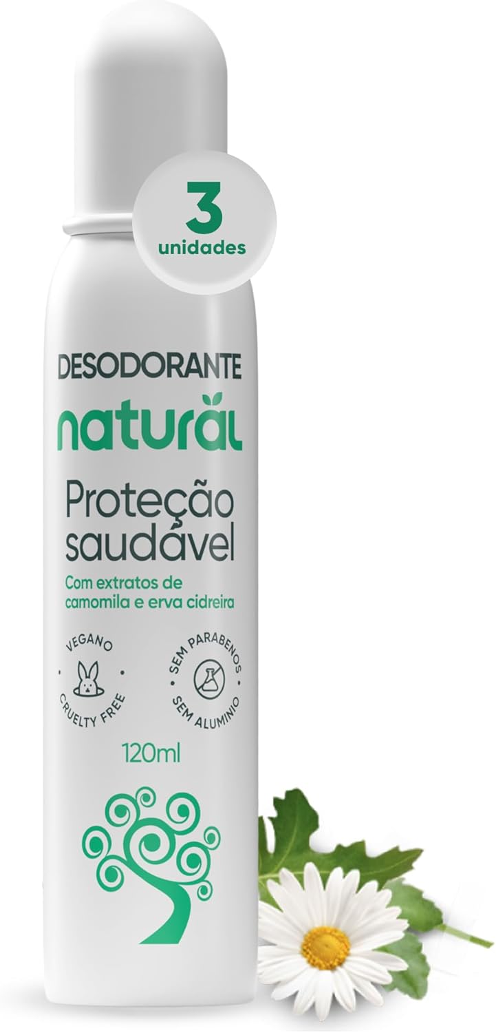 Desodorante Natural Camomila e Erva Cidreira 120Ml - Natural