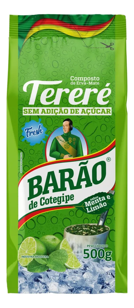 Composto de Erva-Mate Tereré Menta e Limão 500G - Barão de Cotegipe